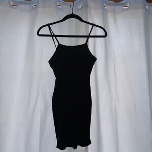 Elegant Black Spaghetti Strap Dress